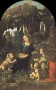 Leonardo  Da Vinci Madonna of the Rocks oil painting reproduction